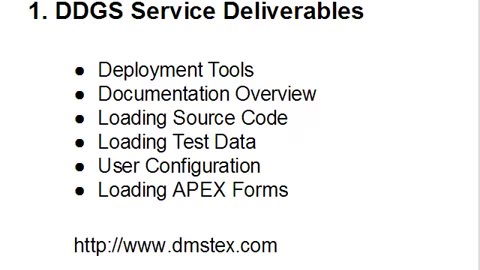 1. DDGS Deliverables