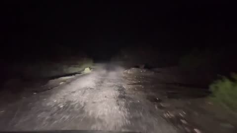 Driving on a Mountainous Ghost Road at night in heavy rain & Thunderstorm