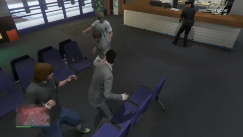 getting beat up by stoners at the police station - GTA 5
