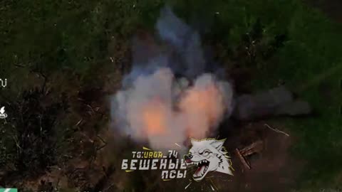 Kamikaze Drone Scores a Direct Hit on a Ukrainian Trench