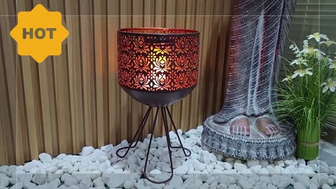 Light up your backyard with our Solar Flame Lanterns ?? #outdoordecor #sustainableliving