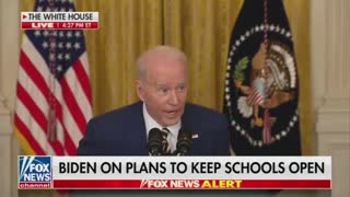 Biden Creepily Whispers in Response to Question on School Closures