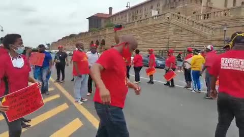 Cosatu at Union Buildings