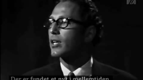 Tom Lehrer - The Elements Song - LIVE FILM From Copenhagen in 1967