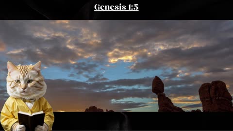 Genesis 1v5 - Sunni Jo The #BibleCat Reading you the Bible from Start to Finish! #Catsof #BibleStudy