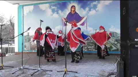 Ukraine war - Christmas celebration in new Russian province of Luhansk