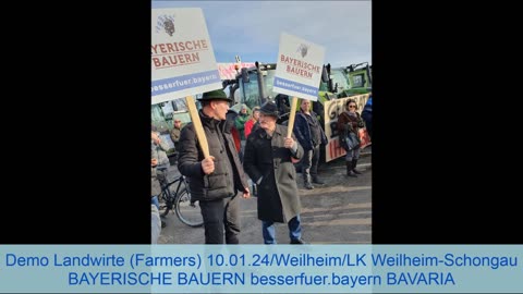 Demo Landwirte (Farmers) Weilheim/Bavaria 10. Januar 24