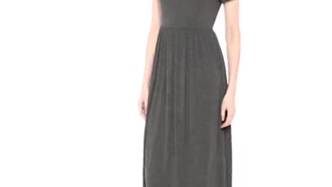 Amazon Essentials Women's Short-Sleeve Waisted Maxi Dress