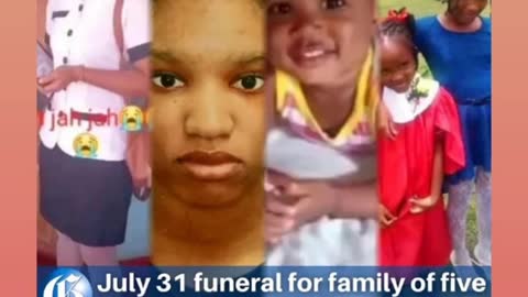 The funeral for the five family members who were found with their throats slashed