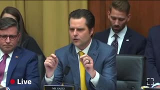 Matt Gaetz taking no prisoners