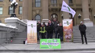 Artur Pawlowski - Press Conference at the Alberta Legislature Building.