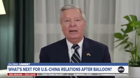 Warmonger Lindsey Graham lashing out at the Chinese