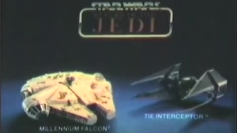 Star Wars 1983 TV Vintage Toy Commercial - Return of the Jedi Millennium Falcon and TIE Interceptor