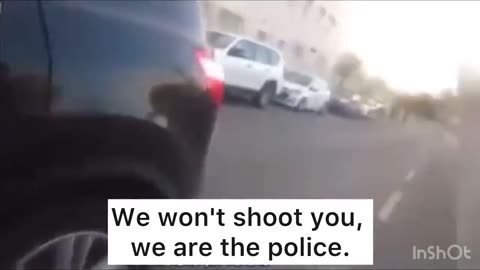 A heartbreaking video from October 7. As Hamas shot at them, Israeli police ran to
