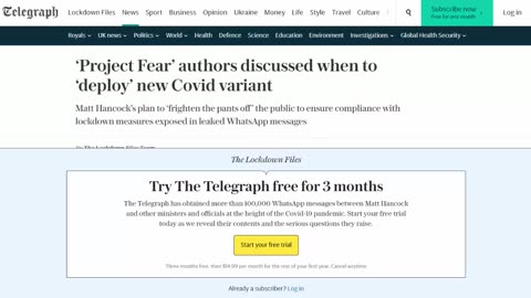 The Telegraph Project Fear Story