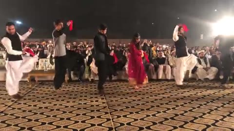 Attan and pashtun night dance