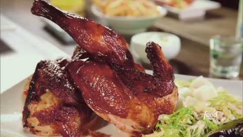 72_Guy Fieri Eats Drunken Chicken at Biergarten LA Diners, Drive-Ins and Dives Food Network