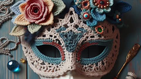 Crochet party wear mask design idea for crochet lovers