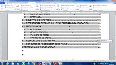 Fazendo sumário no MSWord - How to make a index with MSWord