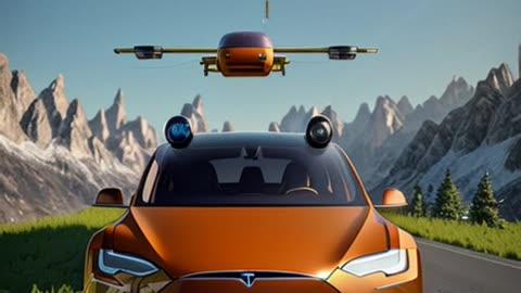 ✅Аll-electric Tesla Flying Car. 3D animation. Futuristic Video. #Car #Tesla #Flying #Аll-electric