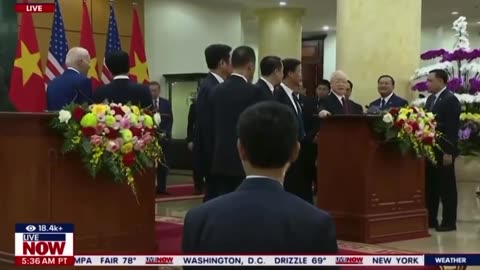 joe BIDEN MUMBLES THROUGH CERMONY IN VIETNAM