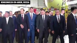 North Korean Leader Visits Aircraft Factory In Russia