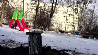 Unexploded Grad rocket in Ukrainian kindergarten