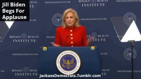 Jill Biden Begs For Applause At Ronald Reagan Institute