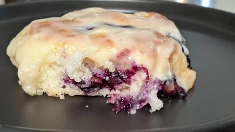 Homemade Blueberry Biscuits - Buttery With An Amazing Glaze