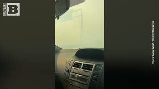 TERRIFYING: Wildfire Flames SURROUND Driver on Highway