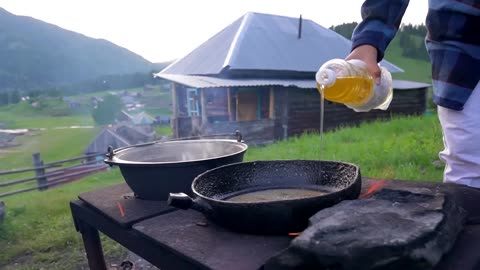 Far From Civilization In Russia. Remote Taiga Village without roads and communication -