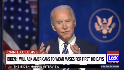 Biden Wants “Americans ”to Wear Mask for 100 Days
