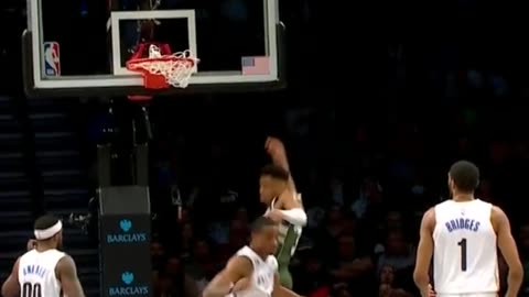 Giannis Antetokounmpo showed the Brooklyn Nets no mercy with these two posters