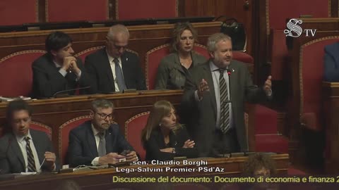 🔴 Sen. Claudio Borghi in Aula, in dichiarazione di voto della Lega al DEF 2024.