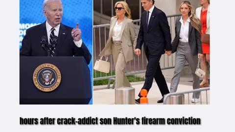 Shameless Joe Biden preaches about GUN SAFETY just hours after crack-addict son Hunter's firearm