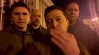 'We are here' -defiant Zelenskiy on the streets of Kyiv