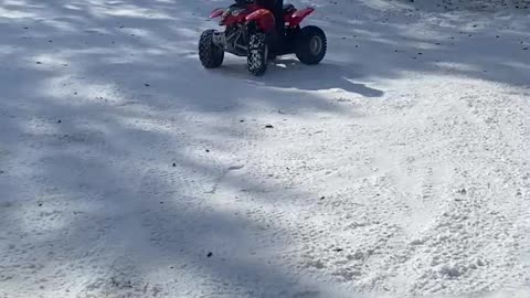 4 year old snow donuts