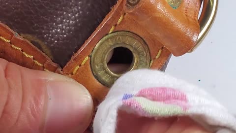 How to : Clean Louis Vuitton Bag!!!ㅣWATER STAIN & GREEN RUSTㅣProtecting leather