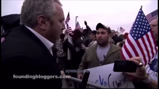 Andrew Breitbart Confronts Soros Funded Protestors