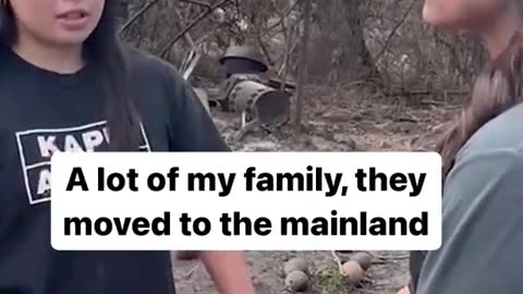 A Young Native Hawaiian girl who was affected by the fire speaks