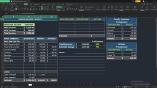 Creating a Simple Budget
