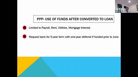 Managing PPP & EIDL Use of funds after converted to loan