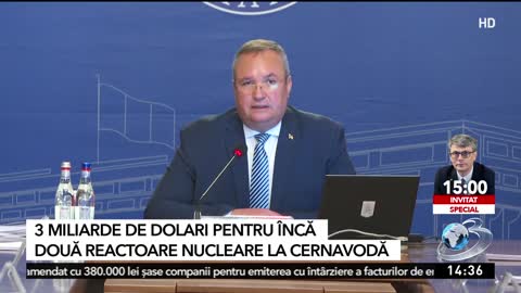 România primeşte trei miliarde de dolari pentru încă două reactoare nucleare la Cernavodă