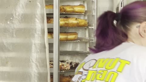 Over Fifty Bees Being All Over Donuts at a Donut Shop in LA! #shorts