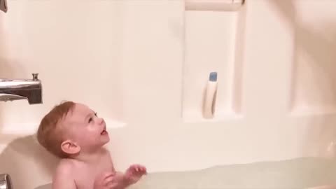 Try Not To Laugh _ Funny Babies Reaction when they Play in Water The First Time _ Baby Videos