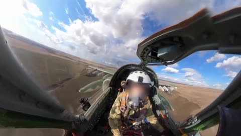 Su-25 attack aircraft of the Russian Aerospace Forces in action
