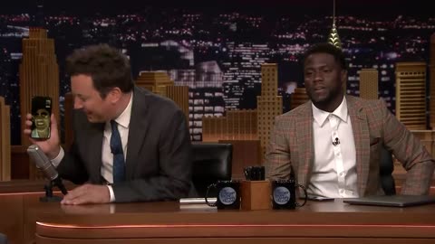 Kevin Hart FaceTime Dwayne Johnson on Jimmy Fallon show