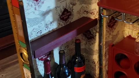 Harry Potter DIY wine cabinet trunk