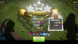 I attacked townhall 8 for 24 trophy 🏆 COC #COC #game