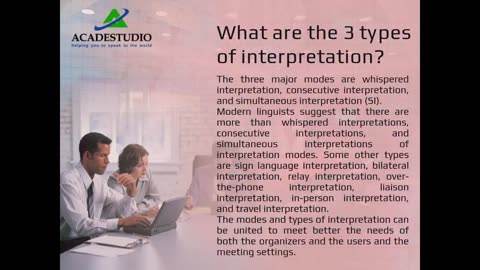 What is an interpretation service?